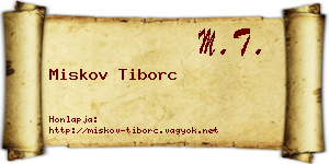 Miskov Tiborc névjegykártya